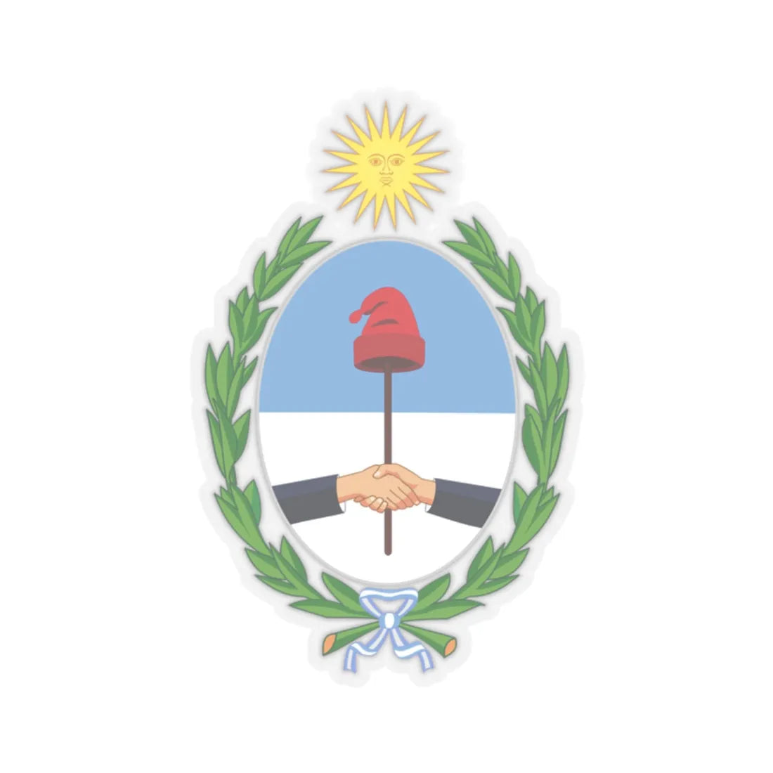 Coat of Arms San Juan Argentina - STICKER Vinyl Kiss-Cut Decal 2 Inch Transparent - The Sticker Space