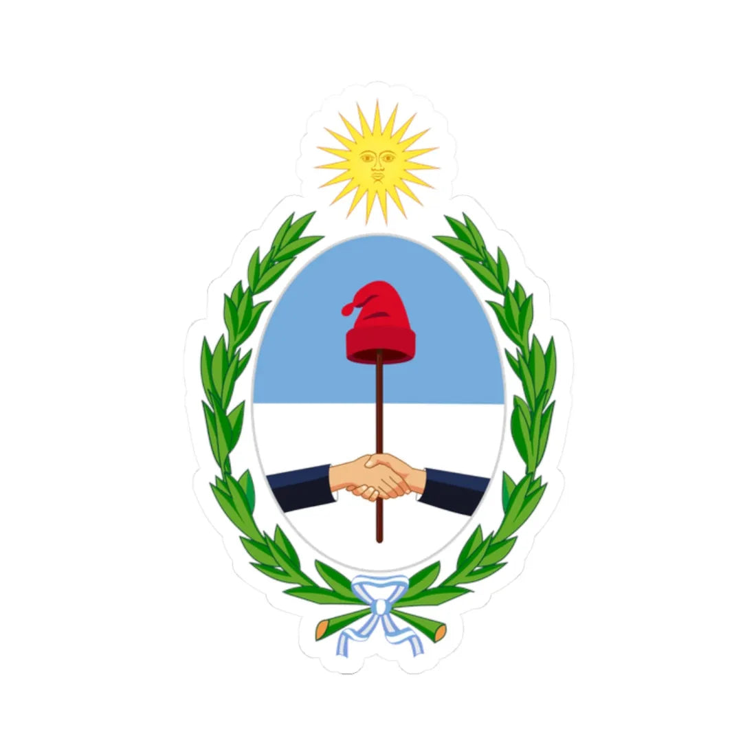 Coat of Arms San Juan Argentina - STICKER Vinyl Kiss-Cut Decal 2 Inch White - The Sticker Space