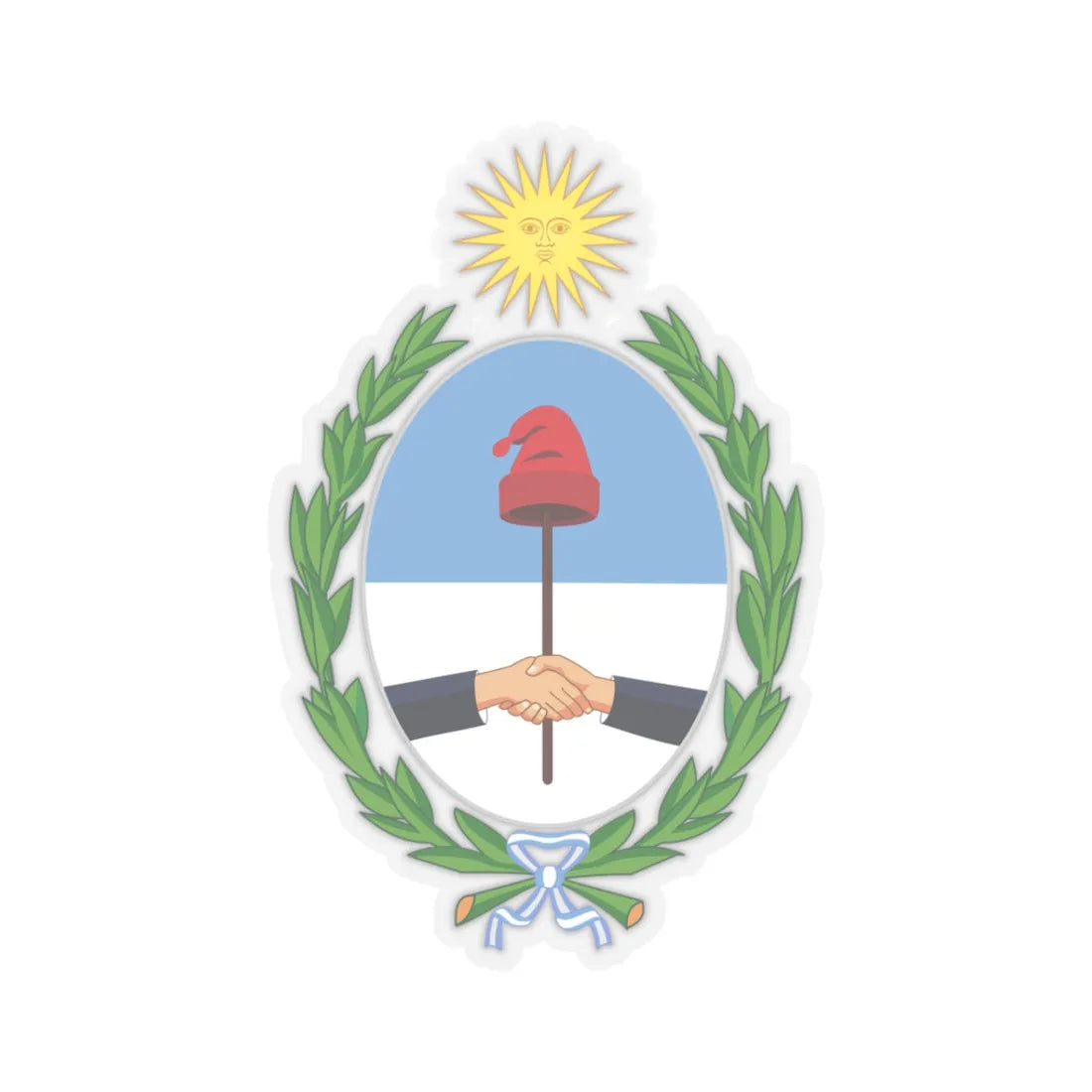 Coat of Arms San Juan Argentina - STICKER Vinyl Kiss-Cut Decal 3 Inch Transparent - The Sticker Space