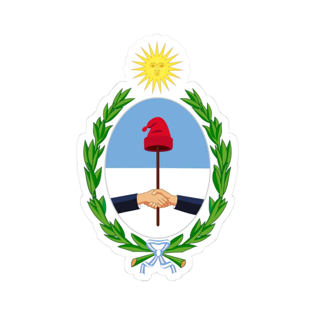 Coat of Arms San Juan Argentina - STICKER Vinyl Kiss-Cut Decal 3 Inch White - The Sticker Space