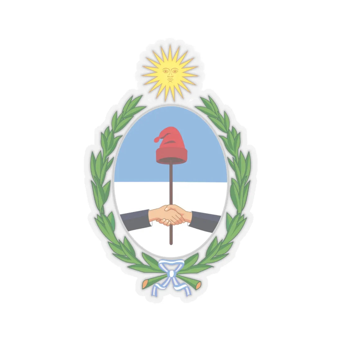 Coat of Arms San Juan Argentina - STICKER Vinyl Kiss-Cut Decal 4 Inch Transparent - The Sticker Space