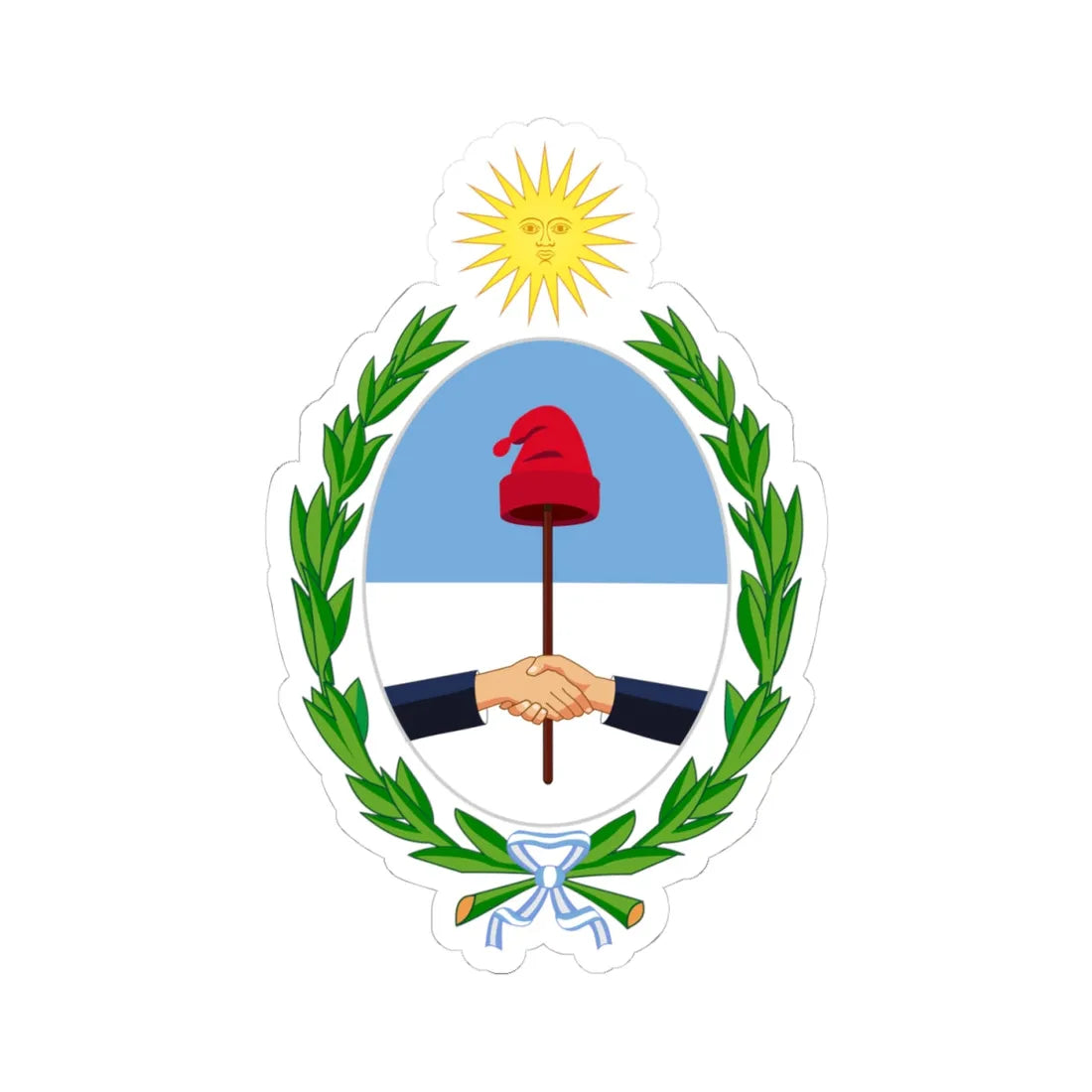 Coat of Arms San Juan Argentina - STICKER Vinyl Kiss-Cut Decal 4 Inch White - The Sticker Space