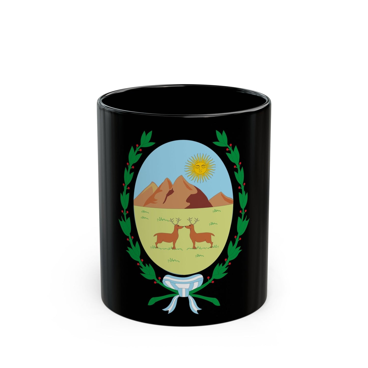 Coat of Arms San Luis Argentina - Black Coffee Mug-11oz-The Sticker Space