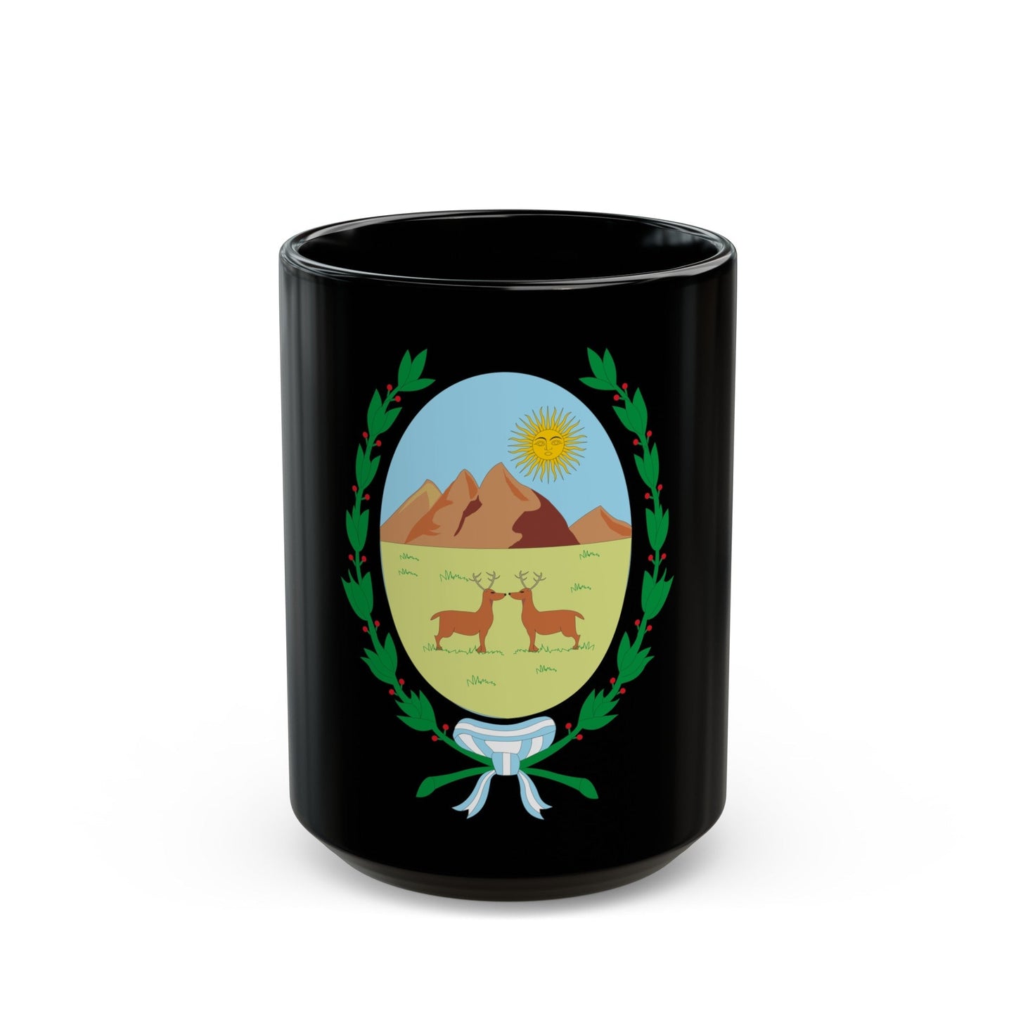 Coat of Arms San Luis Argentina - Black Coffee Mug-15oz-The Sticker Space