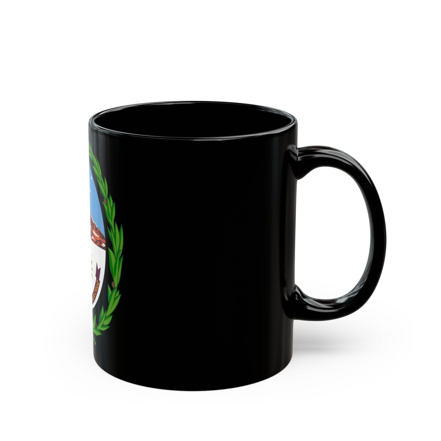 Coat of Arms Santa Cruz Argentina - Black Coffee Mug-The Sticker Space