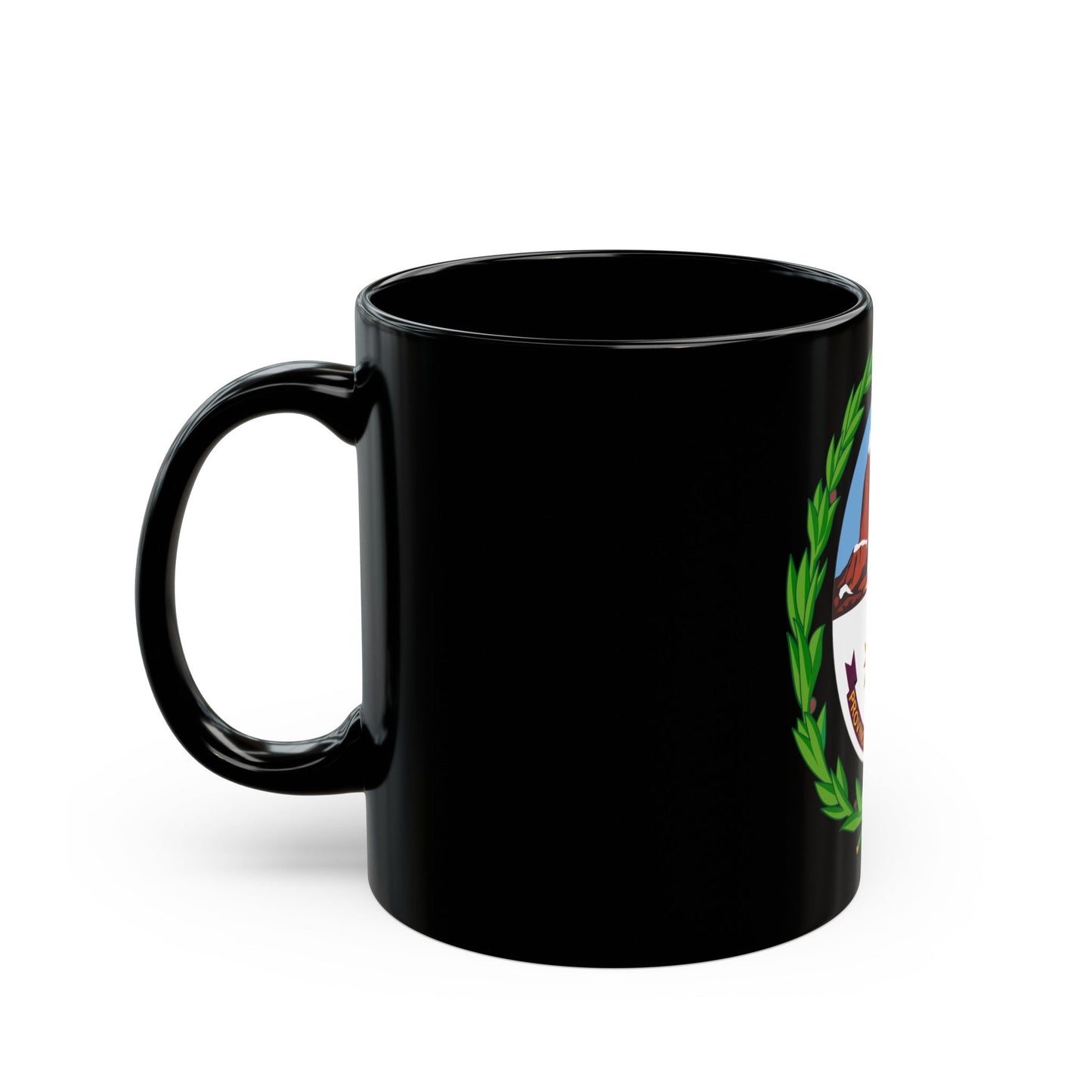 Coat of Arms Santa Cruz Argentina - Black Coffee Mug-The Sticker Space