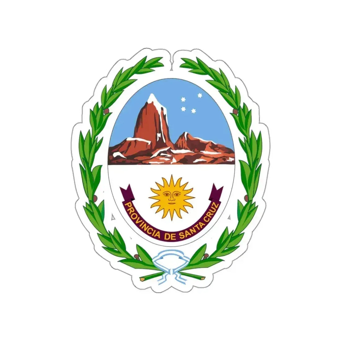 Coat of Arms Santa Cruz Argentina STICKER Vinyl Die-Cut Decal 3 Inch - The Sticker Space
