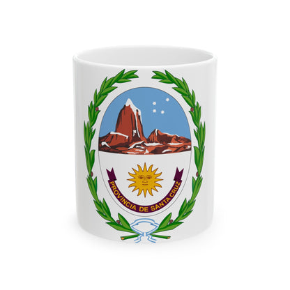 Coat of Arms Santa Cruz Argentina - White Coffee Mug-11oz-The Sticker Space