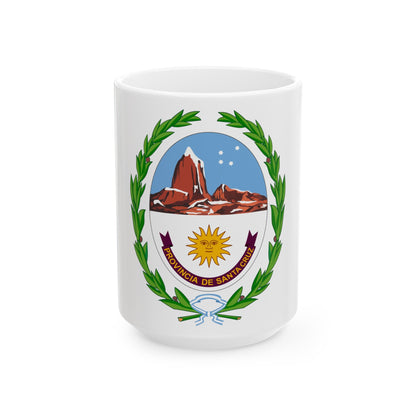 Coat of Arms Santa Cruz Argentina - White Coffee Mug-15oz-The Sticker Space