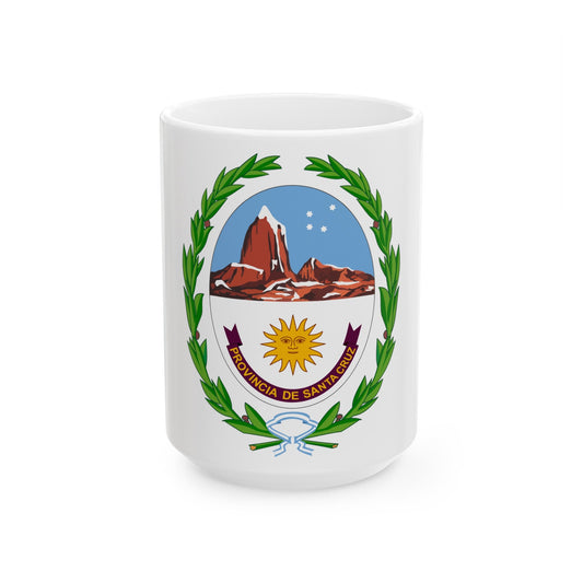 Coat of Arms Santa Cruz Argentina - White Coffee Mug-15oz-The Sticker Space