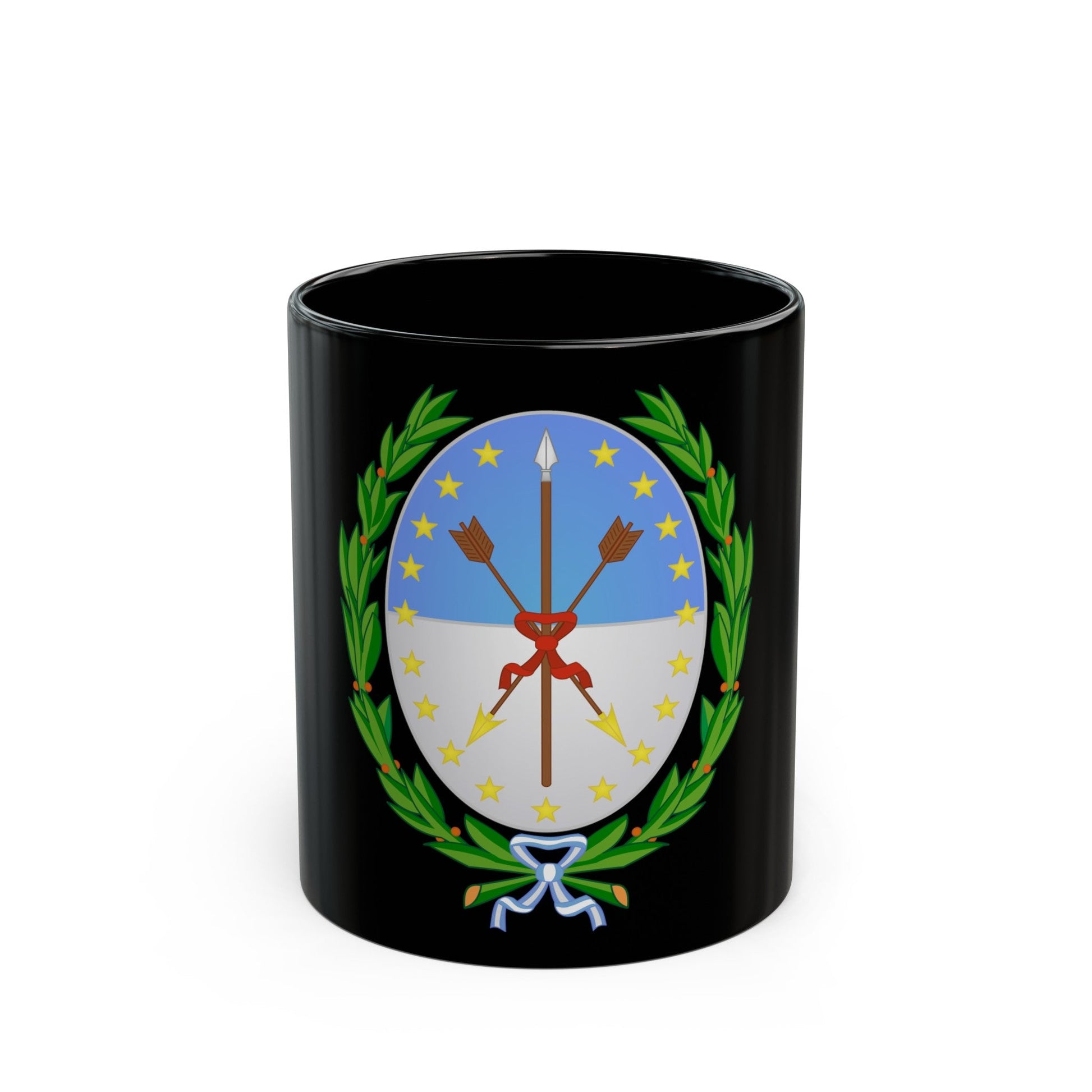 Coat of Arms Santa Fe Argentina - Black Coffee Mug-11oz-The Sticker Space