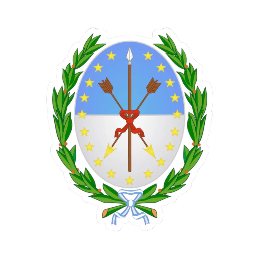 Coat of Arms Santa Fe Argentina - STICKER Vinyl Kiss-Cut Decal 2 Inch White - The Sticker Space