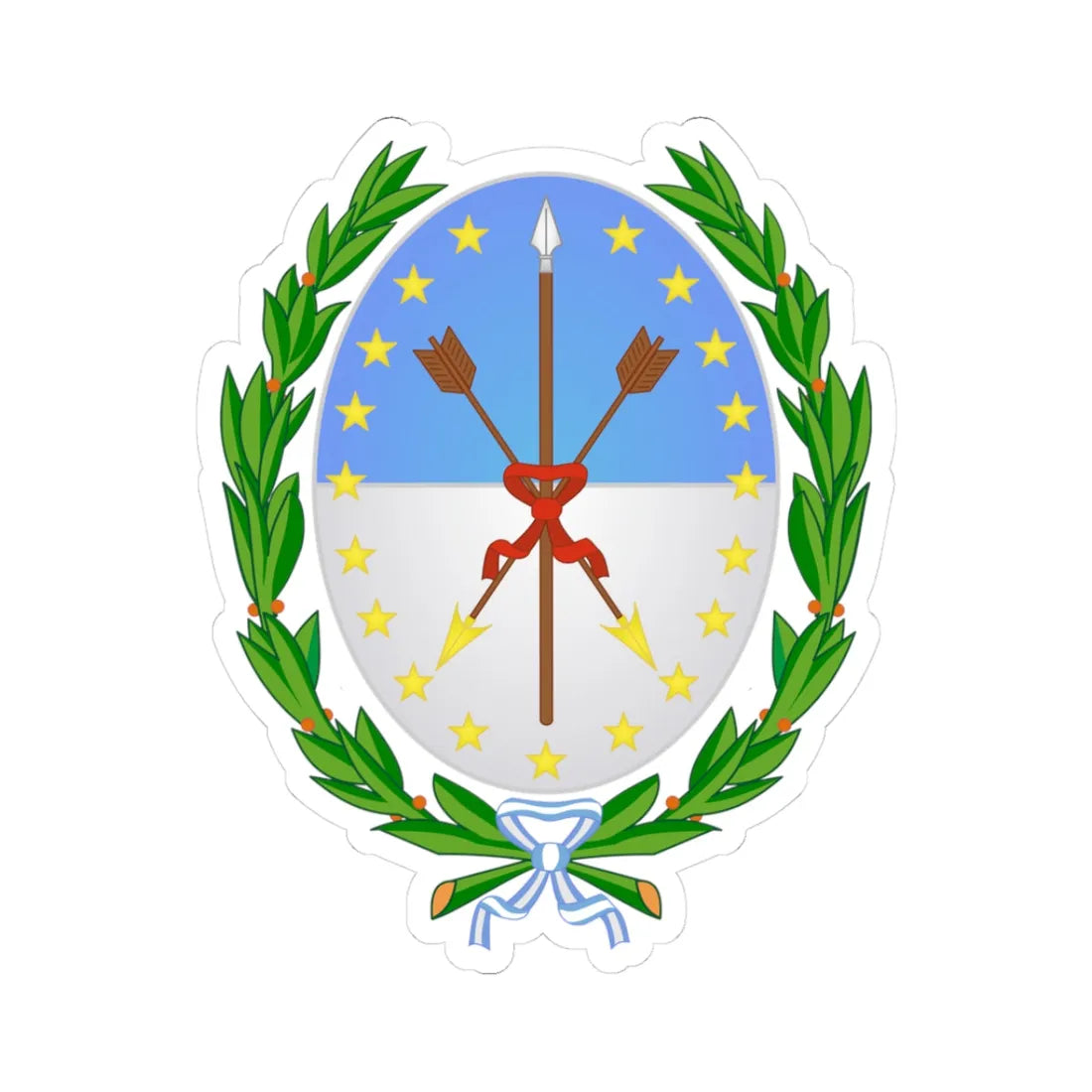 Coat of Arms Santa Fe Argentina - STICKER Vinyl Kiss-Cut Decal 3 Inch White - The Sticker Space