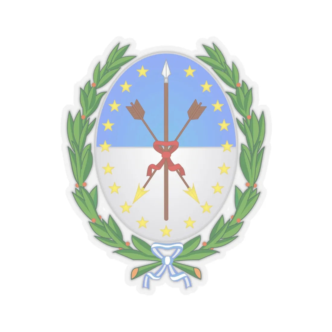 Coat of Arms Santa Fe Argentina - STICKER Vinyl Kiss-Cut Decal 4 Inch Transparent - The Sticker Space