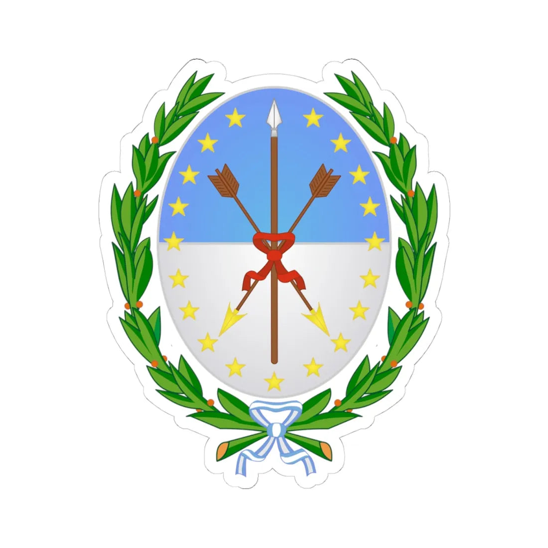 Coat of Arms Santa Fe Argentina - STICKER Vinyl Kiss-Cut Decal 4 Inch White - The Sticker Space