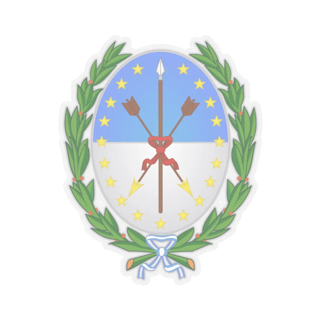 Coat of Arms Santa Fe Argentina - STICKER Vinyl Kiss-Cut Decal 6 Inch Transparent - The Sticker Space