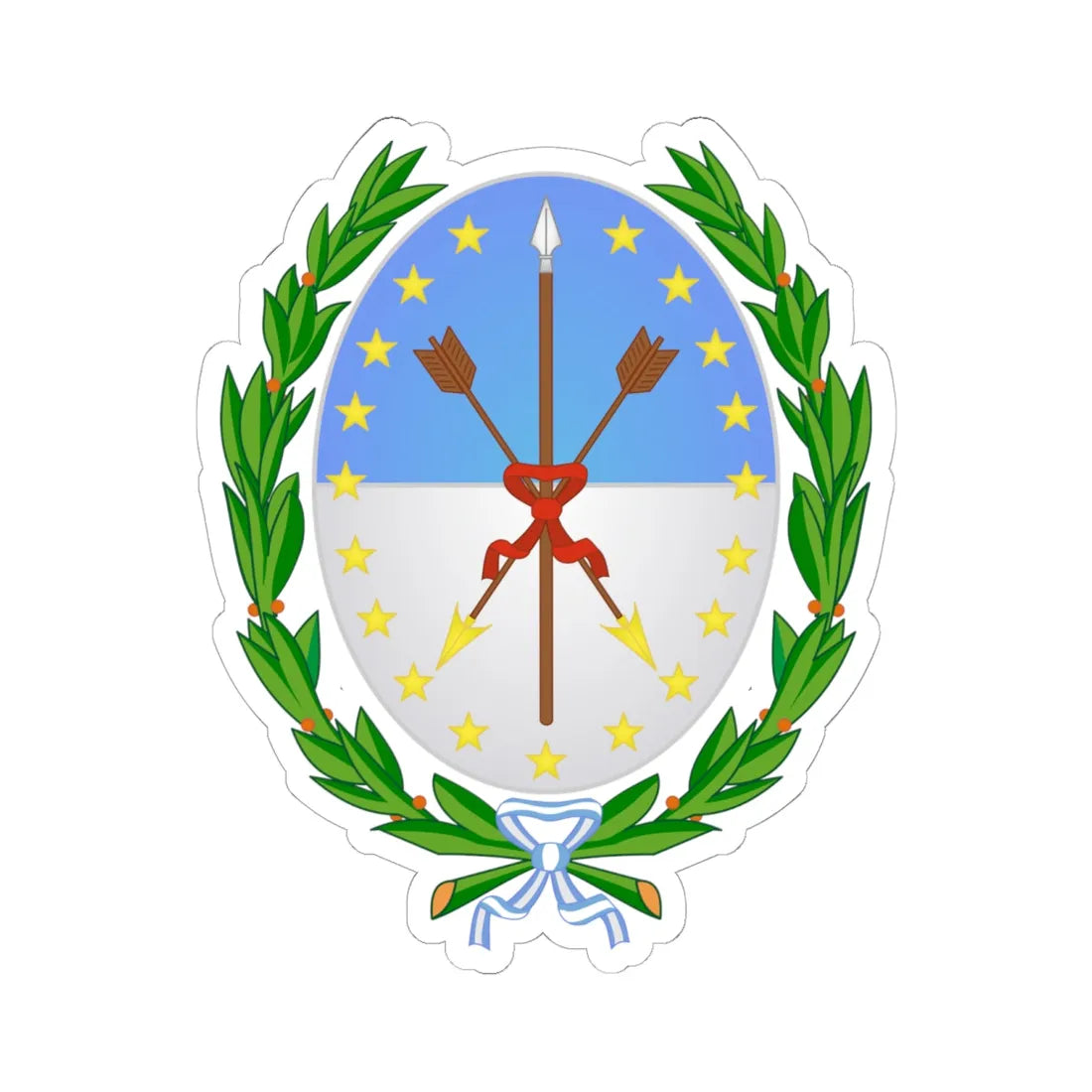 Coat of Arms Santa Fe Argentina - STICKER Vinyl Kiss-Cut Decal 6 Inch White - The Sticker Space