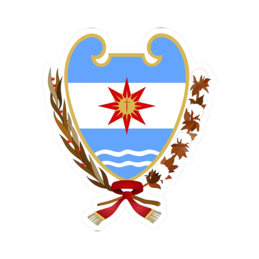 Coat of Arms Santiago del Estero Argentina - STICKER Vinyl Kiss-Cut Decal 2 Inch White - The Sticker Space