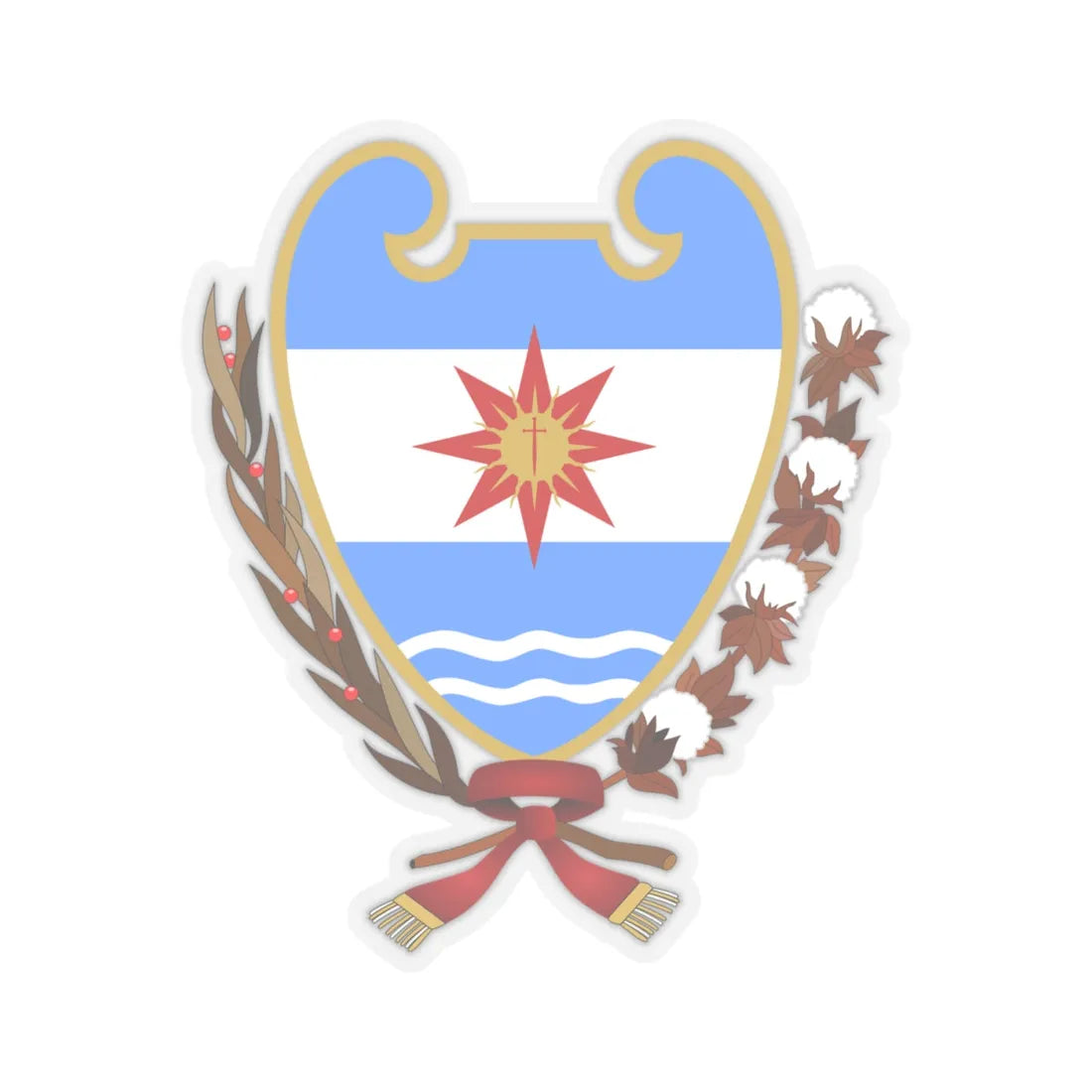 Coat of Arms Santiago del Estero Argentina - STICKER Vinyl Kiss-Cut Decal 4 Inch Transparent - The Sticker Space
