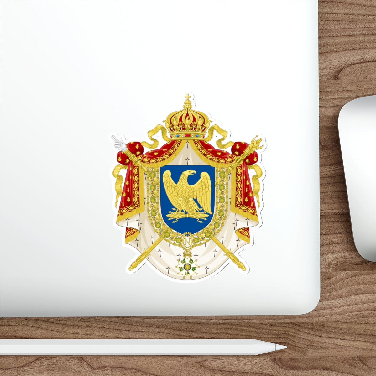 Coat of Arms Second French Empire (1852–1870) STICKER Vinyl Die-Cut Decal-The Sticker Space