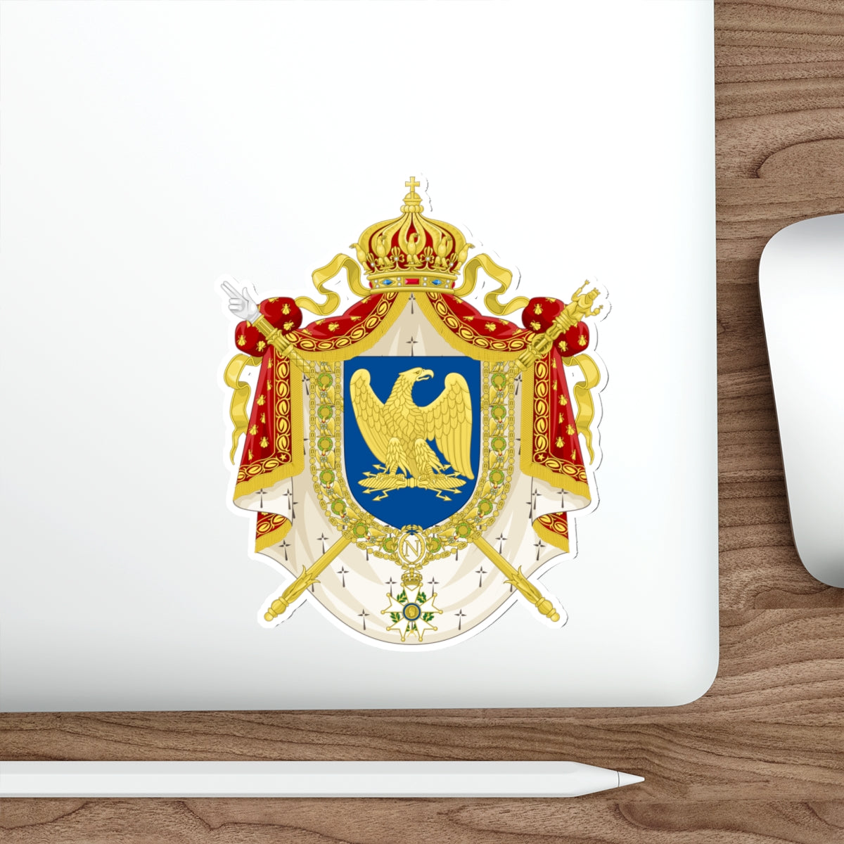 Coat of Arms Second French Empire (1852–1870) STICKER Vinyl Die-Cut Decal-The Sticker Space