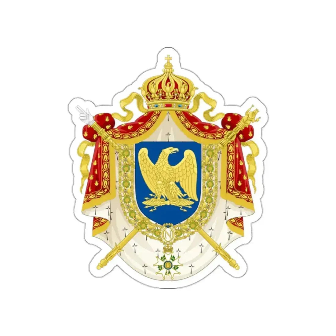 Coat of Arms Second French Empire (1852–1870) STICKER Vinyl Die-Cut Decal - The Sticker Space
