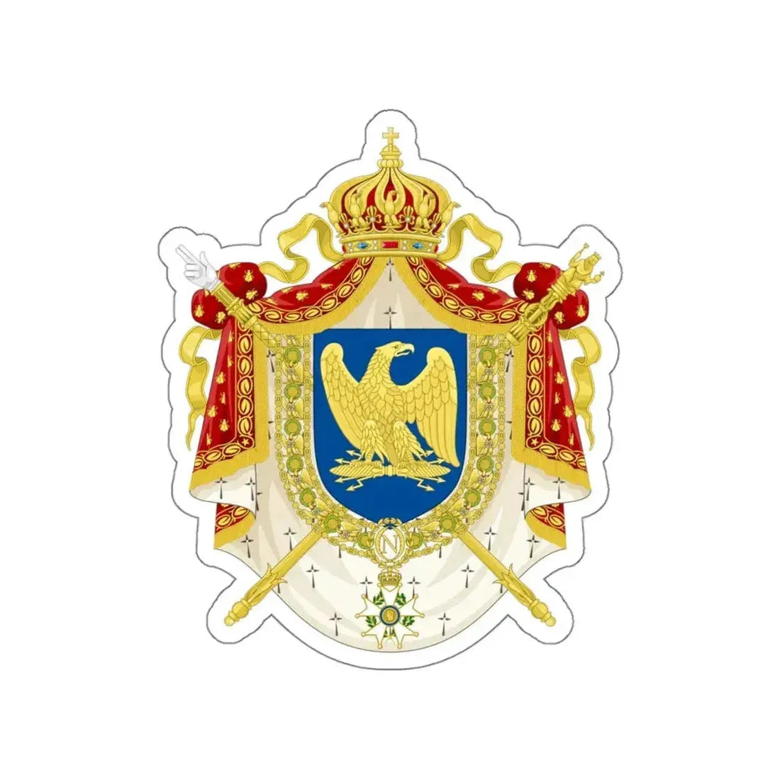 Coat of Arms Second French Empire (1852–1870) STICKER Vinyl Die-Cut Decal - The Sticker Space