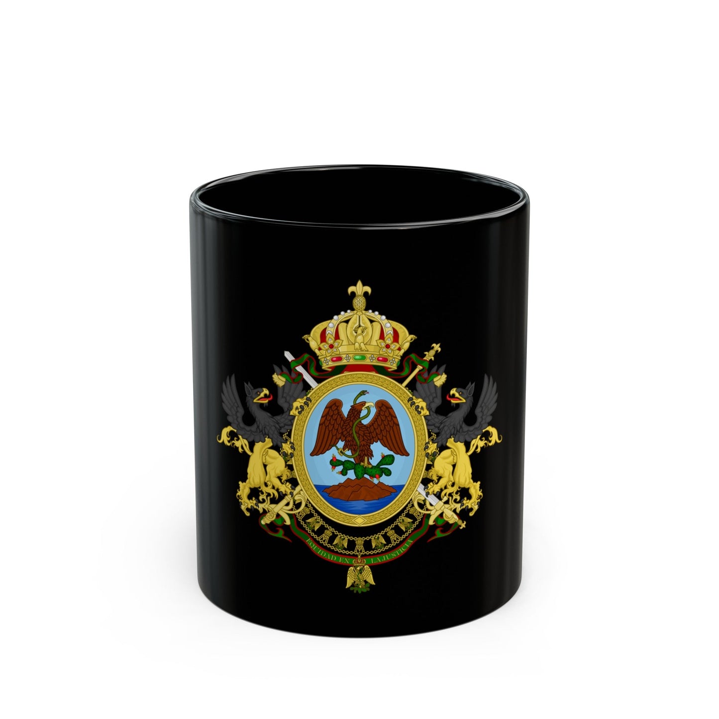 Coat of Arms Second Mexican Empire - Black Coffee Mug-11oz-The Sticker Space