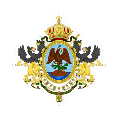 Coat of Arms Second Mexican Empire (Mexico) (Coat of Arms) STICKER Vinyl Kiss-Cut Decal 2 Inch White - The Sticker Space