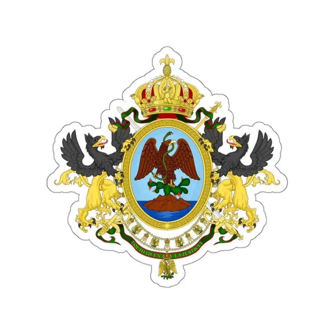 Coat of Arms Second Mexican Empire STICKER Vinyl Die-Cut Decal 3 Inch - The Sticker Space