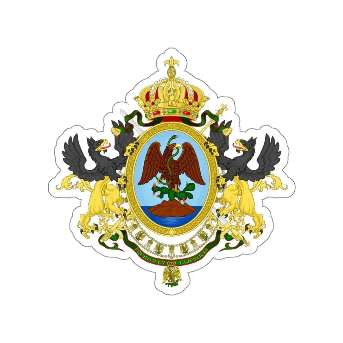 Coat of Arms Second Mexican Empire STICKER Vinyl Die-Cut Decal - The Sticker Space