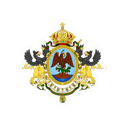 Coat of Arms Second Mexican Empire - STICKER Vinyl Kiss-Cut Decal 2 Inch White - The Sticker Space