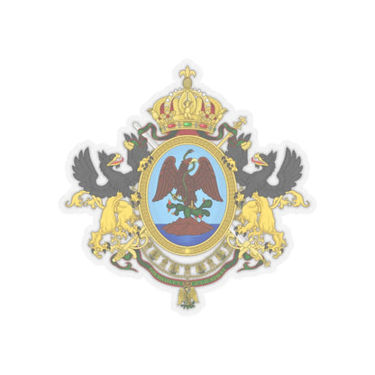 Coat of Arms Second Mexican Empire - STICKER Vinyl Kiss-Cut Decal 3 Inch Transparent - The Sticker Space
