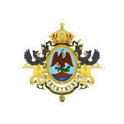 Coat of Arms Second Mexican Empire - STICKER Vinyl Kiss-Cut Decal 3 Inch White - The Sticker Space
