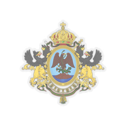 Coat of Arms Second Mexican Empire - STICKER Vinyl Kiss-Cut Decal 4 Inch Transparent - The Sticker Space