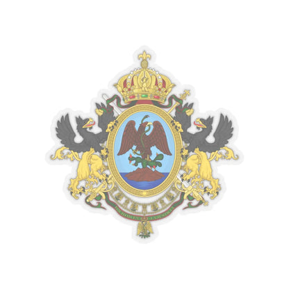 Coat of Arms Second Mexican Empire - STICKER Vinyl Kiss-Cut Decal 6 Inch Transparent - The Sticker Space