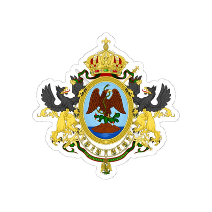 Coat of Arms Second Mexican Empire - STICKER Vinyl Kiss-Cut Decal 6 Inch White - The Sticker Space