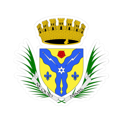 Coat of arms Sherbrooke (Canada) (Coat of Arms) STICKER Vinyl Kiss-Cut Decal 3 Inch White - The Sticker Space