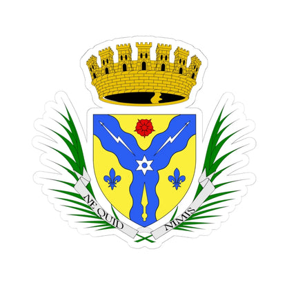 Coat of arms Sherbrooke (Canada) (Coat of Arms) STICKER Vinyl Kiss-Cut Decal 6 Inch White - The Sticker Space