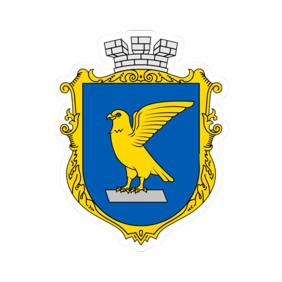 Coat of arms Sokal (Ukraine) (Coat of Arms) STICKER Vinyl Kiss-Cut Decal 2 Inch White - The Sticker Space