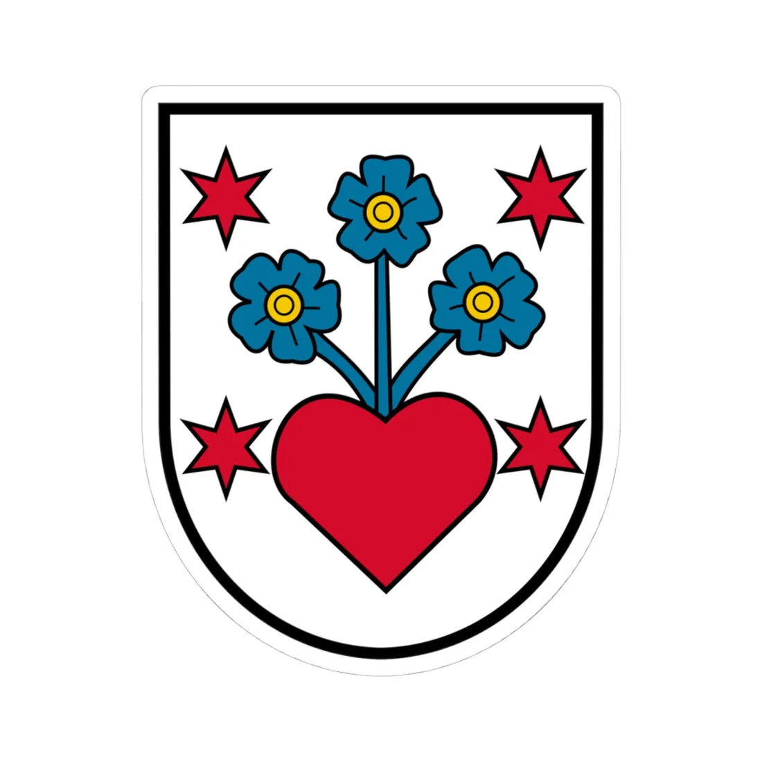 Coat of arms st agatha (Austria) (Coat of Arms) STICKER Vinyl Kiss-Cut Decal 4 Inch White - The Sticker Space