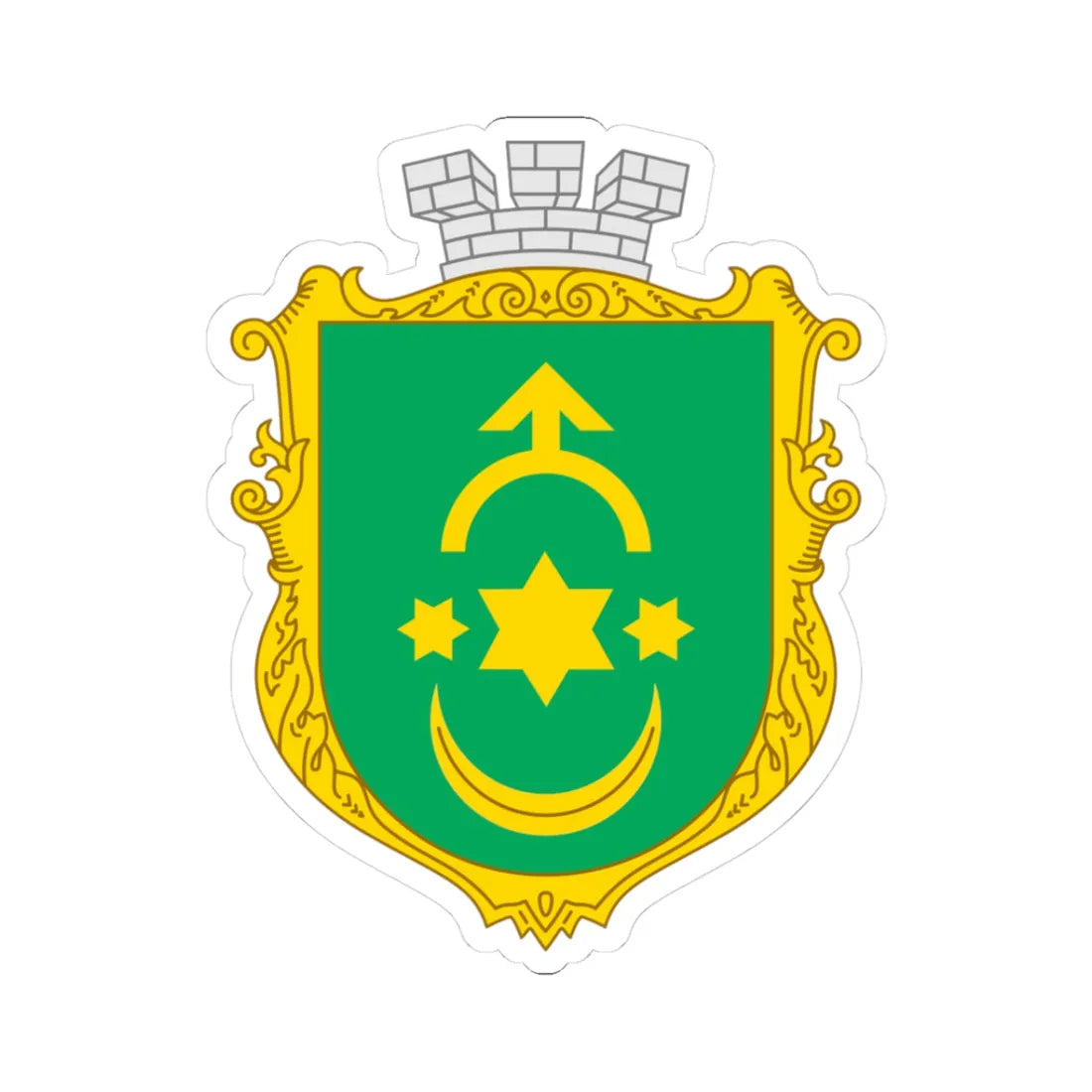 Coat of arms Stepan (Ukraine) (Coat of Arms) STICKER Vinyl Kiss-Cut Decal 3 Inch White - The Sticker Space