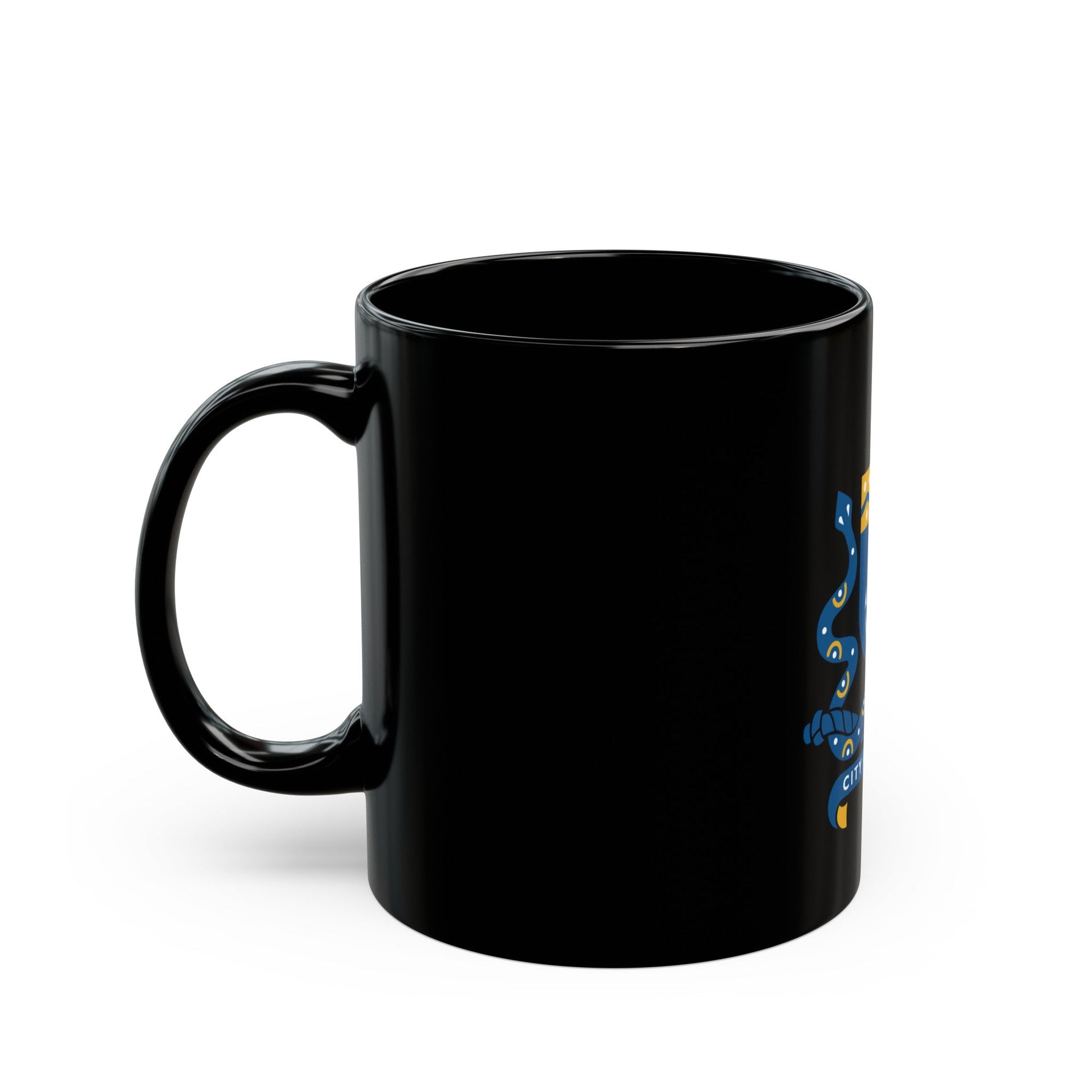 Coat of Arms Sydney Australia - Black Coffee Mug-The Sticker Space