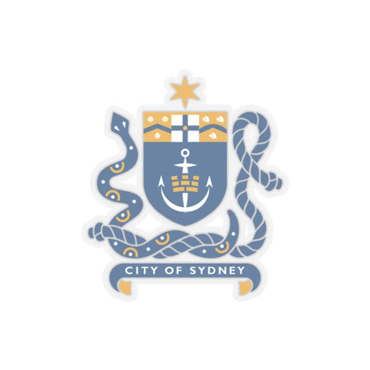 Coat of Arms Sydney Australia - STICKER Vinyl Kiss-Cut Decal 2 Inch Transparent - The Sticker Space