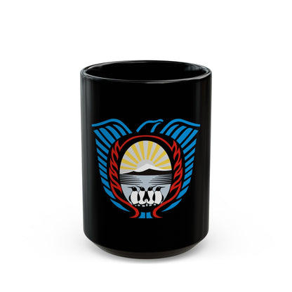 Coat of Arms Tierra del Fuego Argentina - Black Coffee Mug-15oz-The Sticker Space