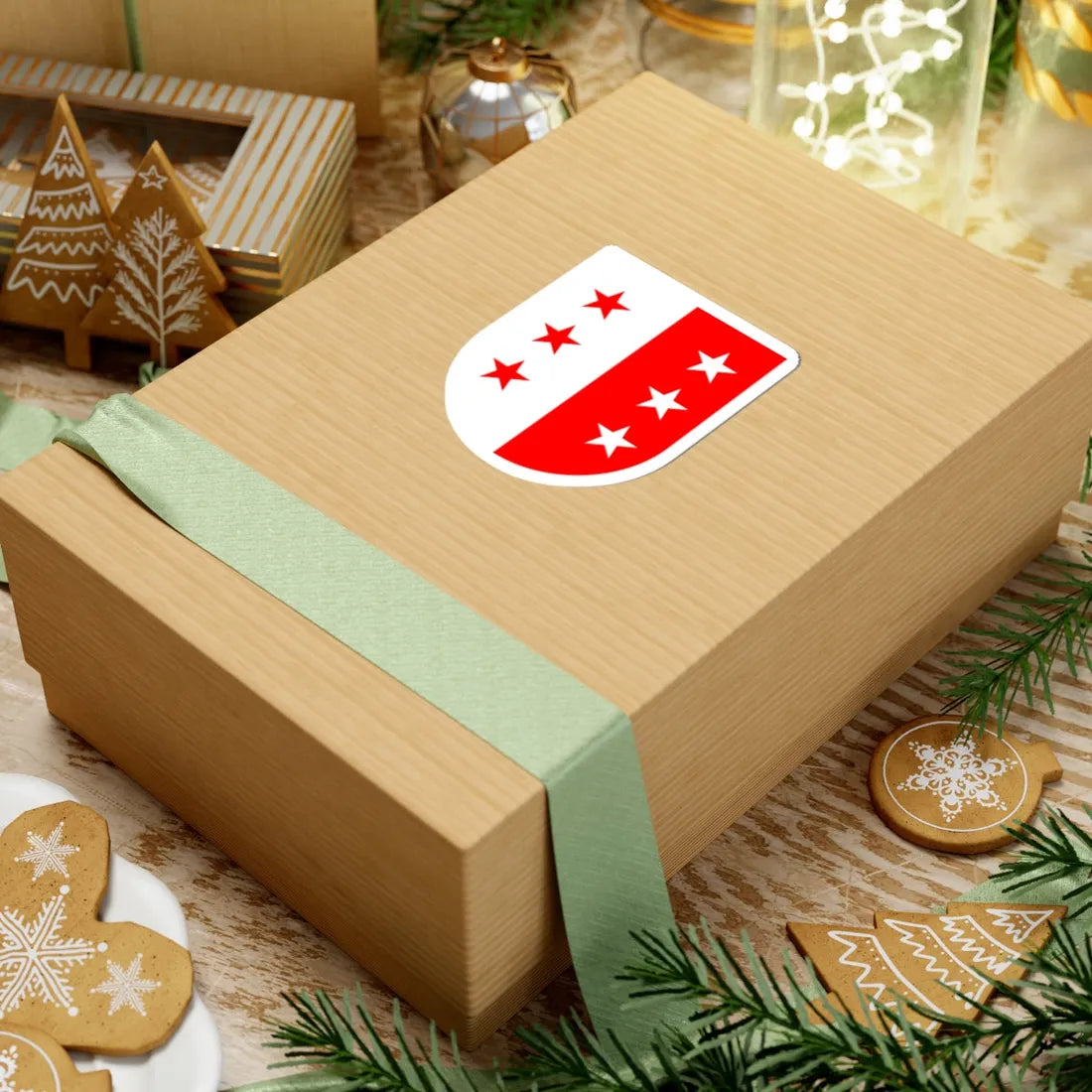 Coat of Arms Valais 1613 (Switzerland) (Coat of Arms) STICKER Vinyl Kiss-Cut Decal - The Sticker Space