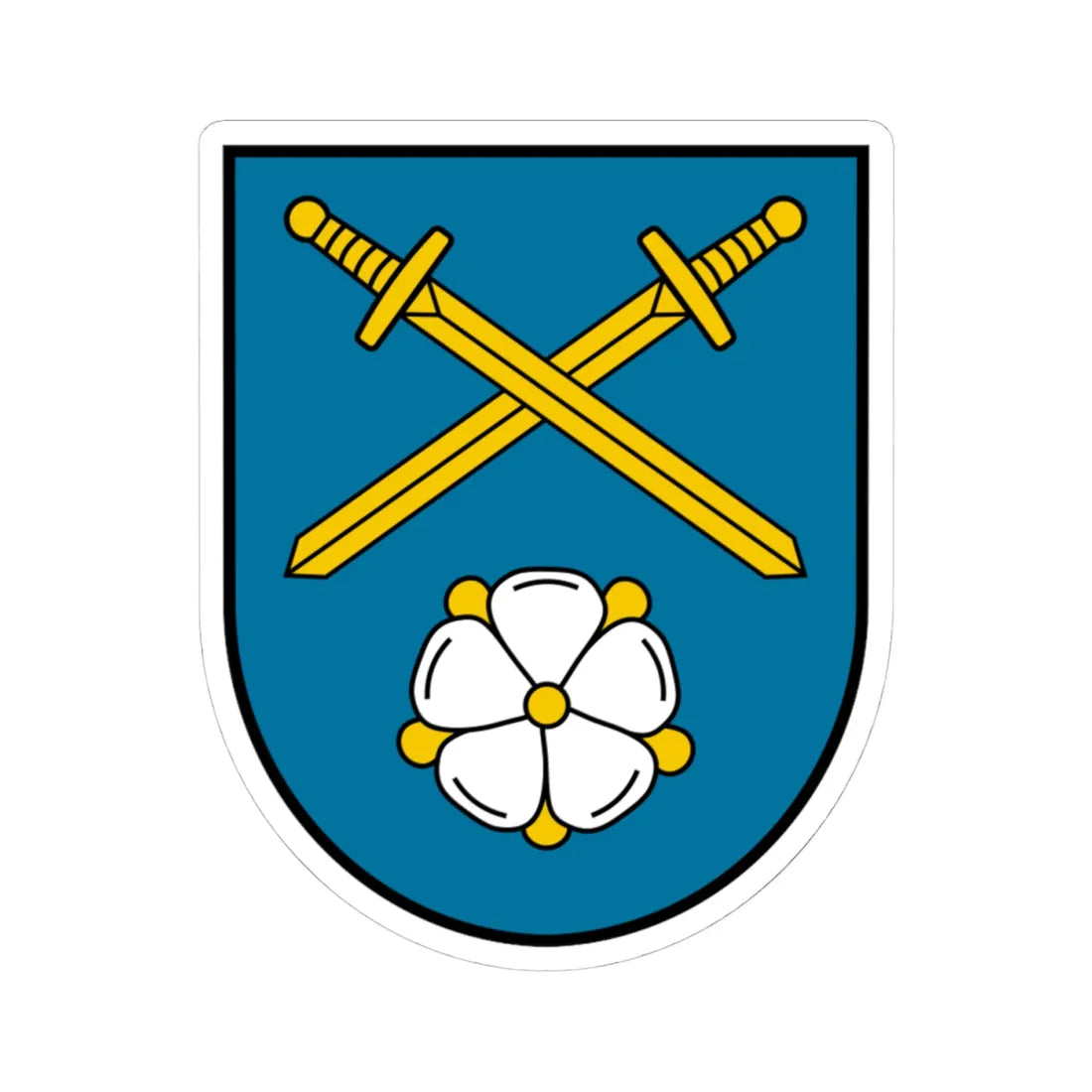 Coat of arms Wendling (Austria) (Coat of Arms) STICKER Vinyl Kiss-Cut Decal 4 Inch White - The Sticker Space