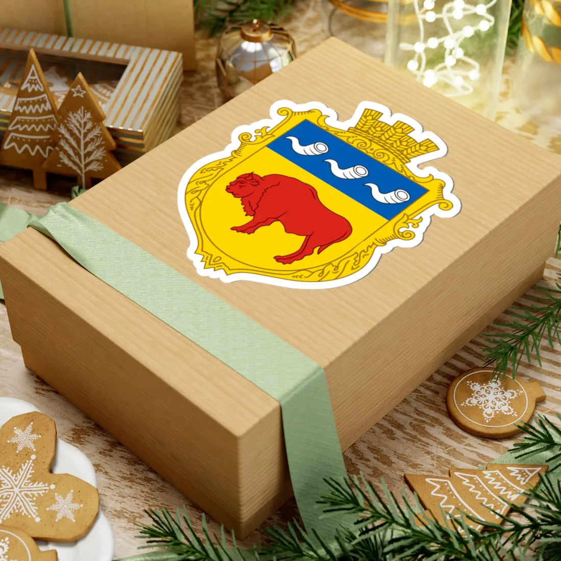 Coat of arms Zubra (Ukraine) (Coat of Arms) STICKER Vinyl Kiss-Cut Decal - The Sticker Space