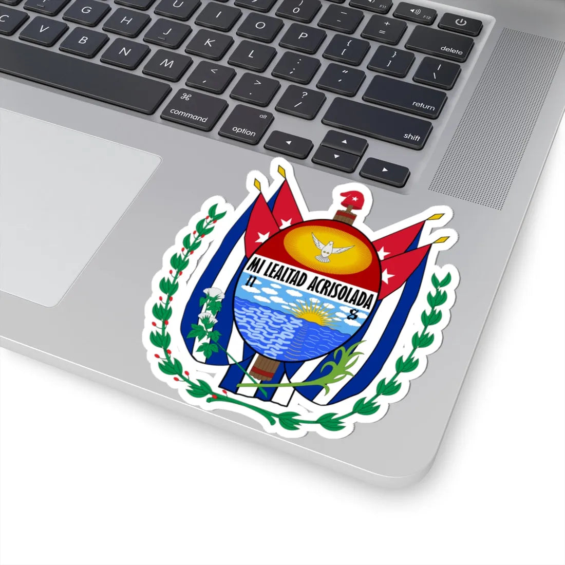 Coat of Santici Spíritus (Cuba) (Coat of Arms) STICKER Vinyl Kiss-Cut Decal - The Sticker Space