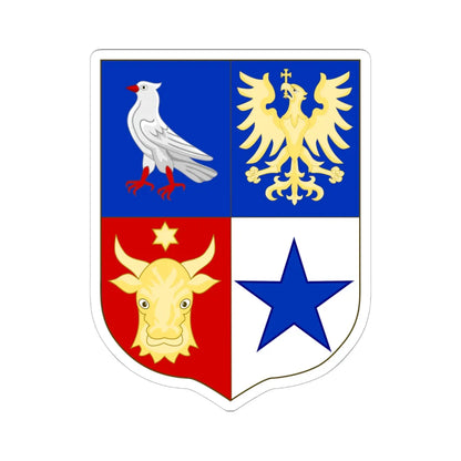 Coatf of Arms Soutzos (Algeria) (Coat of Arms) STICKER Vinyl Kiss-Cut Decal 6 Inch White - The Sticker Space